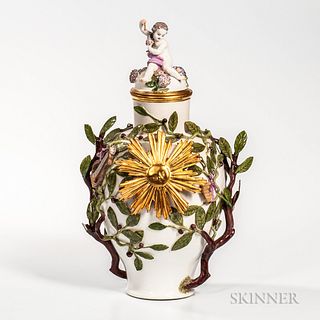 Dresden Porcelain Vase and Cover