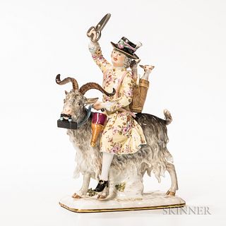 Meissen Porcelain Figure of a Traveling Tailor