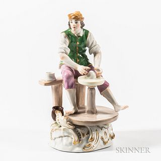 Meissen Porcelain Figure of a Potter