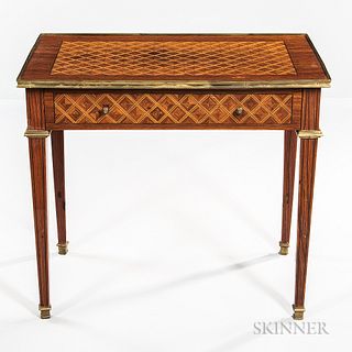 Louis XVI-style Mahogany and Marquetry Center Table