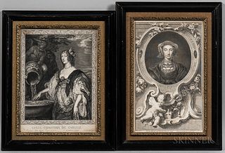Eight Framed Engraved Portraits of Illustrious Persons
