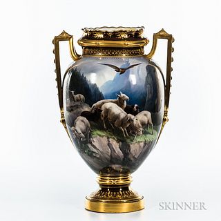 Austrian Porcelain Hand-painted Vase