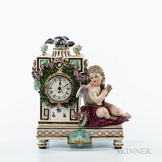 Meissen Porcelain Figural Clock Case
