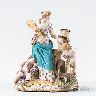 Meissen Porcelain Allegorical Figural Group