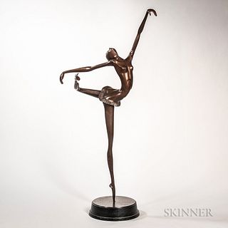 Somchai Hattakitkosol (Thai, 1934-2000)  Bronze Figure of a Dancer
