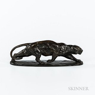 Henning Horzetzky (Straßburg, 1889-)  Bronze Model of a Panther