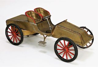 Antique Tin Litho Wind Up Toy Car