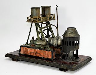 Antique German Verticle Steam Powered Engine