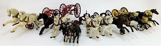 6PC Antique Cast Iron Horse Carriage Attachments