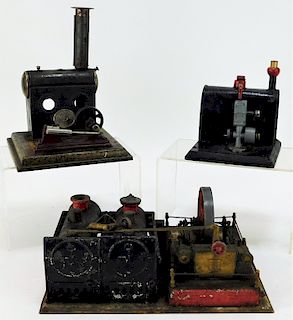 3PC Assorted Antique Model Steam Engines
