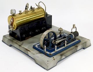 Attr. Doll Antique Steam Engine