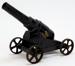 Antique Tin and Cast Iron Toy Cannon