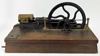 LG Antique Horizontal Model Steam Engine