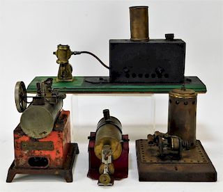 4PC Antique American and English Steam Engines