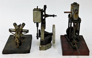 3 Antique American Steam Pumps and Motor Model