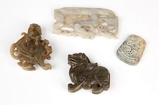 A group of Chinese archaic-style carvings
