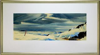 Laurence Sisson New England Shore WC Painting