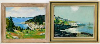 2 Ellis A. Rosenthal Penobscot Maine O/C Paintings