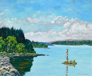 Ellis A. Rosenthal Crawford Lake Maine Painting