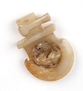 A Chinese archaic-style jade carving