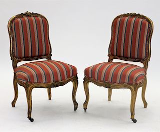 PR 19C French Louis XV Gilt Wood Side Chair