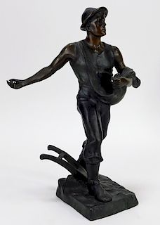 Julius Paul Schmidt-Felling Farmer Bronze Statue
