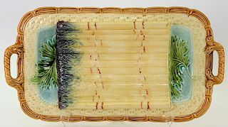 French Majolica Asparagus Serving Tray