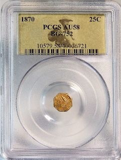 United States 1870 California Fractional Gold Coin