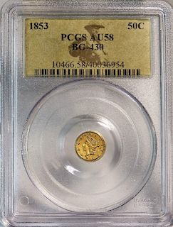 United States 1853 California Fractional Gold Coin