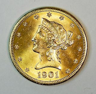 United States 1901 S Liberty Head $10 Gold Coin