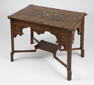 A Syrian parquetry writing desk
