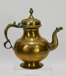 Antique 18-19C. Indian Brass Wine Vessel