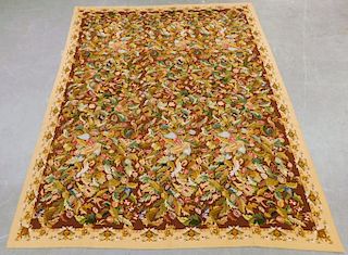 Antique French Pictorial Aubusson Carpet Textile