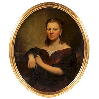 Charles Wesley Jarvis. Portrait Of Mary M. Jarvis