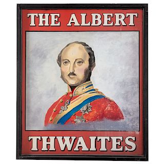 British Hanging Pub Sign: "The Albert, Thwaites"