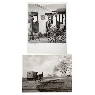 A. Aubrey Bodine. Two Amish Themed Photos