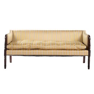 Regency Mahogany Upholstered Sofa