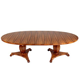 Continental Zebra Wood Dining Table