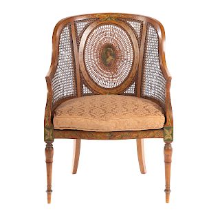George III Adam Style Satinwood Arm Chair