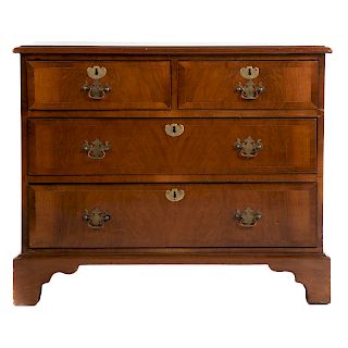 George III Style Banded Burl Walnut Chest