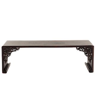 Chinese Carved Rosewood Scholar's Table