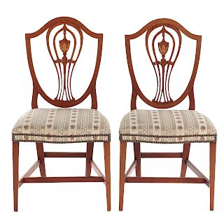 Pair Connecticut Federal Mahogany Side Chairs