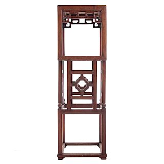 Chinese Teakwood Marble Top Stand