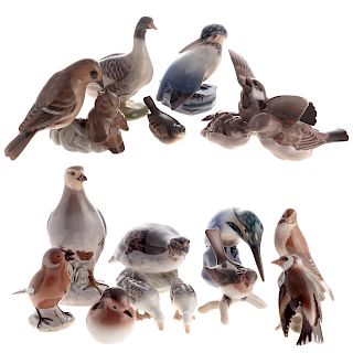 15 Assorted Bing & Grondahl Porcelain Birds
