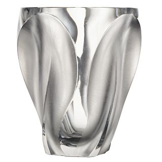 Lalique Clear & Frosted Glass "Ingrid" Vase