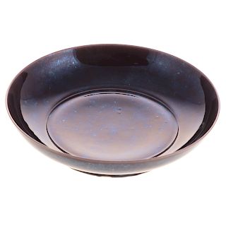 Chinese Aubergine Monochrome Porcelain Bowl