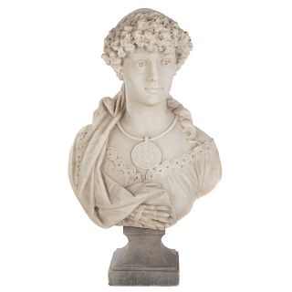 Adriatico Froli Marble Bust Allegory Of Painting