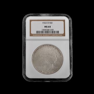 1922-D US Silver Peace Dollar
