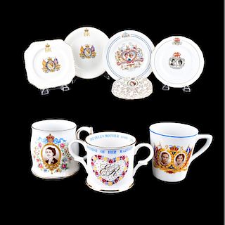 7 Assort. Porcelain English Royalty Memorabilia