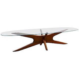 Adrian Pearsall Mid-Century Glass Top Coffee Table